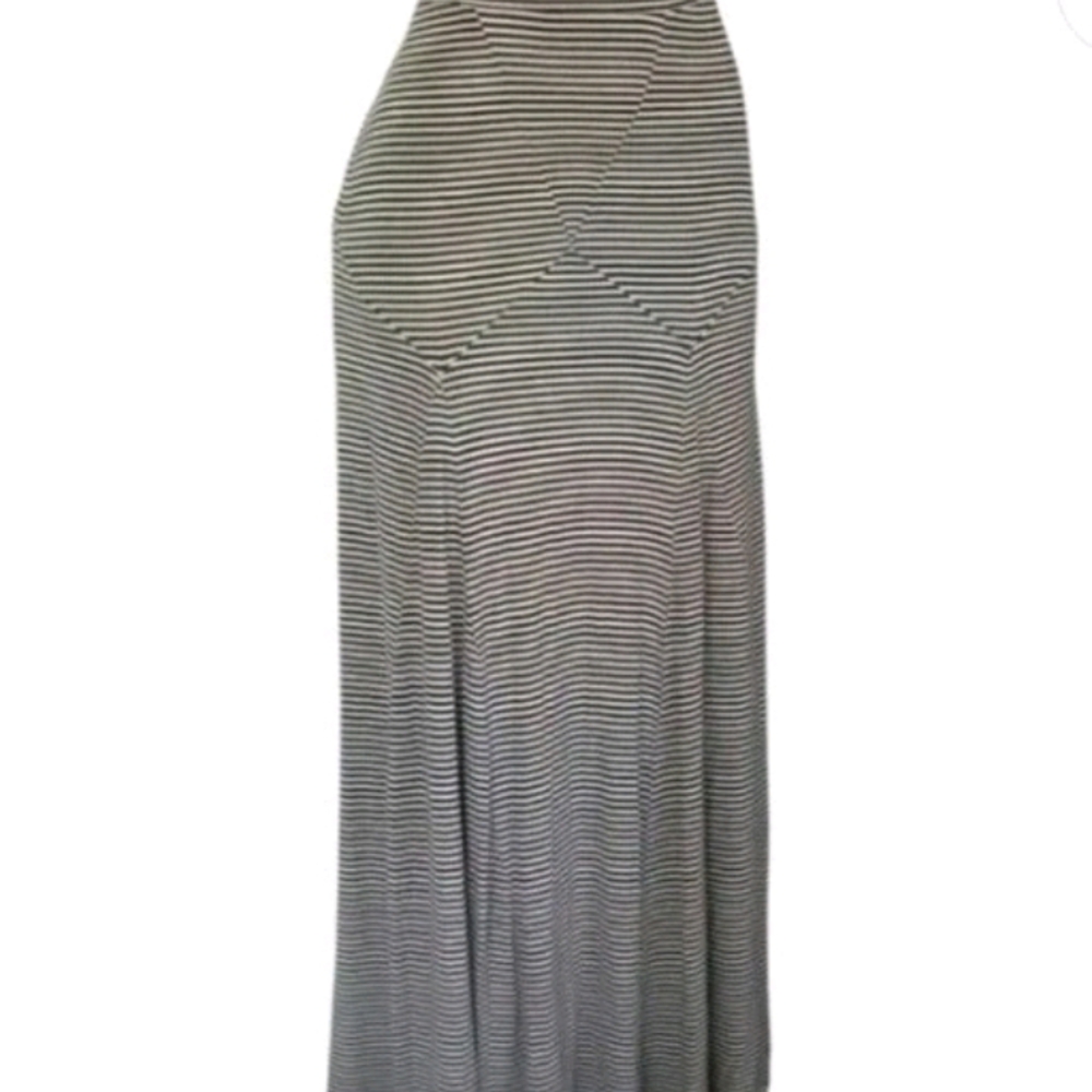 Philosophy Black and White Striped A-Line Skirt NWT